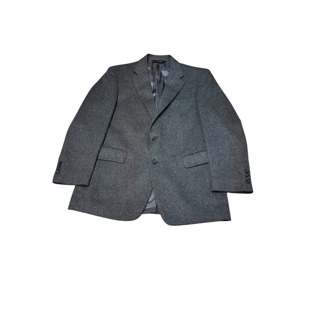 Jos A Bank 44R Blazer 100% Camel Hair Charcoal Gray 2 Button Sport Coat Mens